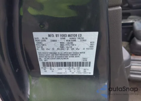 2009 Ford Escape Limited z USA, uszkodzony, nr VIN 1FMCU94739KA24836